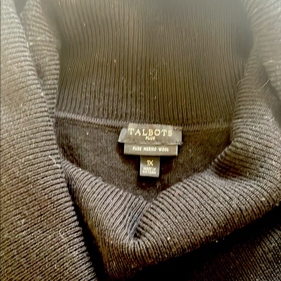 Talbots woman’s Black Merino Wool Cowl neck Sweater - Picture 2 of 14